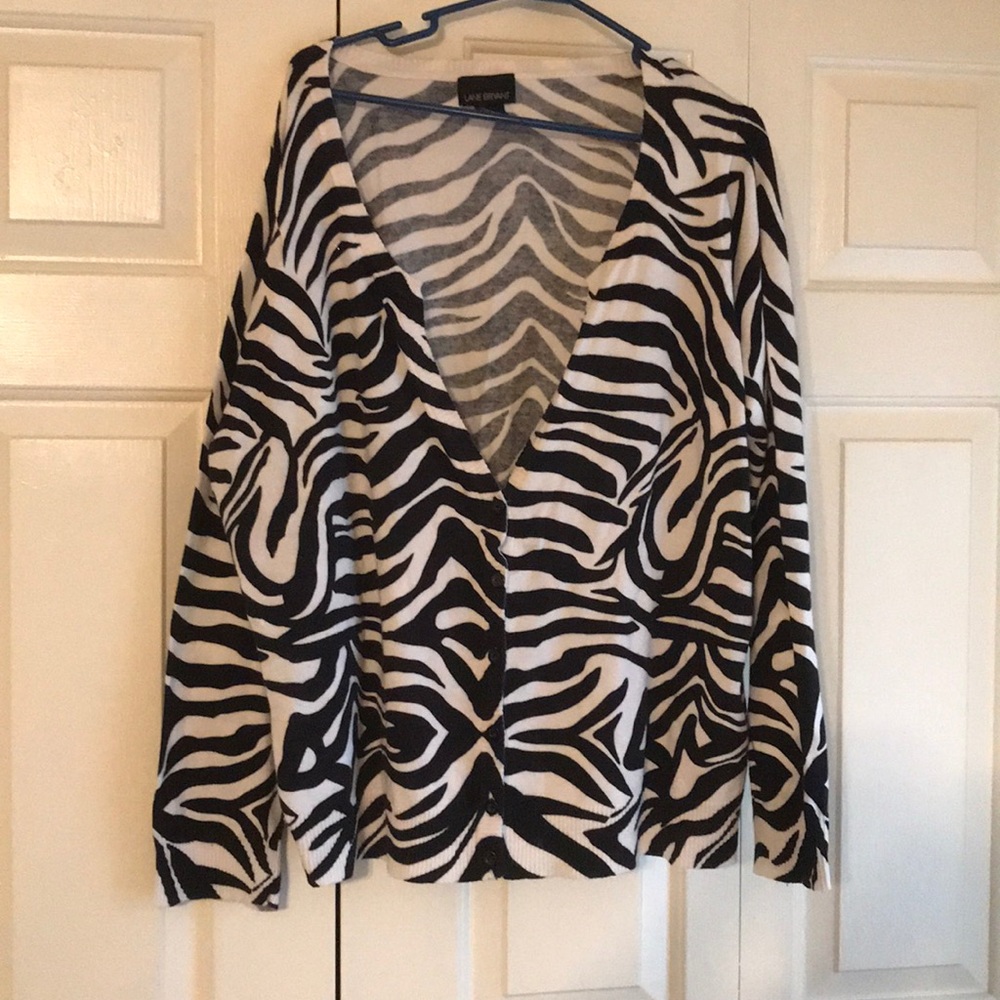 Zebra cardigan, Lane Bryant